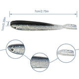 Soft Fishing Minnow Baits Forked Tail (50pcs/set) - Syosisny Store