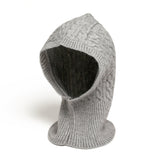 Twist-Design Knitted Wool Hat and Scarf Integrated Set - Syosisny Store