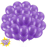 100 Pack of 12 Inch Purple Latex Balloons for Parties and Events - Syosisny Store