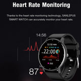 LIGE 2023 New Smart Watch Men Full Touch Screen Sport Fitness Watch IP67 Waterproof Bluetooth For Android ios smartwatch Men+box - Syosisny Store