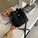 Fashion Bags For Women 2023 Newest Luxury Handbags Trendy Leather Bucket Bag Ladies White Color Messenger Shoulder Bag Hot Sale - Syosisny Store