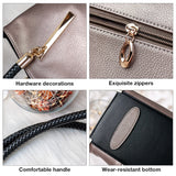 Women Purse Split Leather Handbag Female Shoulder Bag Designer Luxury Lady Tote Large Capacity Zipper Top Handle Bag - Syosisny Store