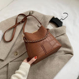 Fashion Bags For Women 2023 Newest Luxury Handbags Trendy Leather Bucket Bag Ladies White Color Messenger Shoulder Bag Hot Sale - Syosisny Store