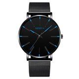 2023 Minimalist Men&#39;s Fashion Ultra Thin Watches Simple Men Business Stainless Steel Mesh Belt Quartz Watch relogio masculino - Syosisny Store