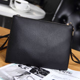 Coofit Women & Clutch Bag Simple Black Leather Crossbody Bags Enveloped Shaped Small Messenger Shoulder Bags Big Sale Female Bag - Syosisny Store