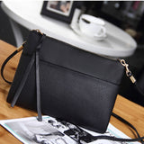 Coofit Women & Clutch Bag Simple Black Leather Crossbody Bags Enveloped Shaped Small Messenger Shoulder Bags Big Sale Female Bag - Syosisny Store