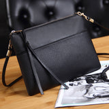 Coofit Women & Clutch Bag Simple Black Leather Crossbody Bags Enveloped Shaped Small Messenger Shoulder Bags Big Sale Female Bag