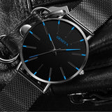 2023 Minimalist Men&#39;s Fashion Ultra Thin Watches Simple Men Business Stainless Steel Mesh Belt Quartz Watch relogio masculino - Syosisny Store