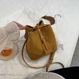 Fashion Bags For Women 2023 Newest Luxury Handbags Trendy Leather Bucket Bag Ladies White Color Messenger Shoulder Bag Hot Sale - Syosisny Store