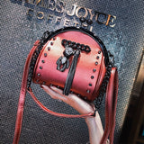 Lock Shell Bag Bags Rivet Metal Fringe Diamond Women Shoulder Crossbody Bag TWO Straps PU Leather Chain Women&#39;s Handbags Purses - Syosisny Store