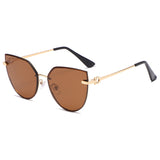 Trendy Women's Cat Eye Sunglasses with Gradient Color and Metal Frame - Perfect for Any Outfit - Syosisny Store