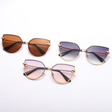 Trendy Women's Cat Eye Sunglasses with Gradient Color and Metal Frame - Perfect for Any Outfit - Syosisny Store