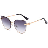 Trendy Women's Cat Eye Sunglasses with Gradient Color and Metal Frame - Perfect for Any Outfit - Syosisny Store