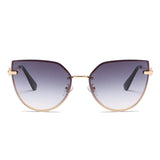 Trendy Women's Cat Eye Sunglasses with Gradient Color and Metal Frame - Perfect for Any Outfit