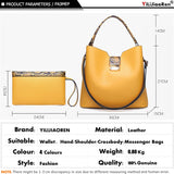 Women Fashion Handbags Clutches High Quality Leather Hand Bag Sets Large Shoulder Bag Women Crossbody Messenger Bags Sac A Main - Syosisny Store