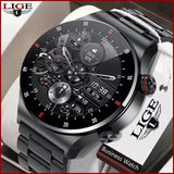 LIGE ECG+PPG Bluetooth Call Smart Watch Men 2022 Sports Bracelet NFC Waterproof Custom Watch Face Men SmartWatch For IOS Android - Syosisny Store